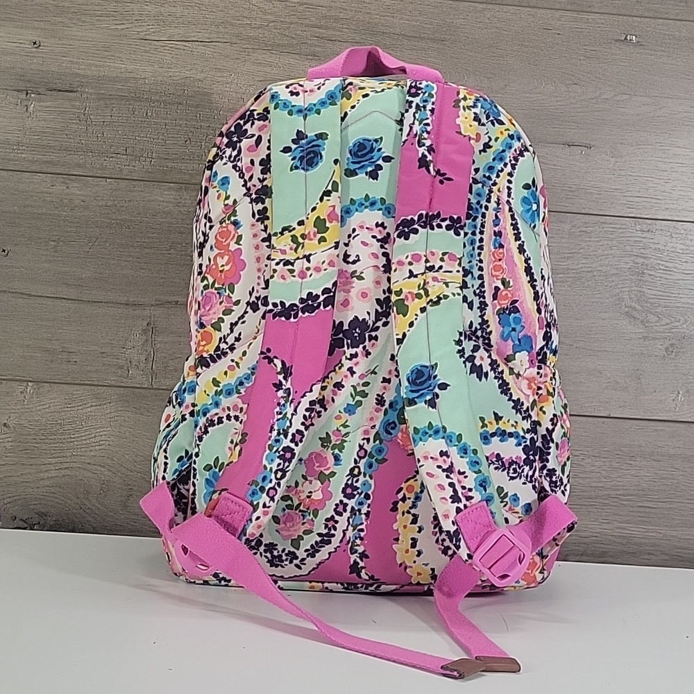 Vera Bradley Pink & Mint Floral Paisley Backpack - Picture 3 of 15